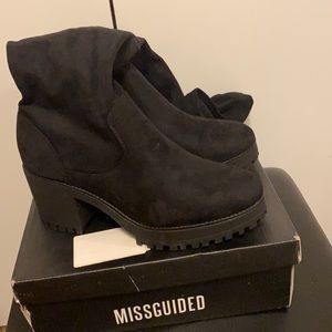 Chunky knee high boots